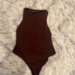 Brown Zara bodysuit